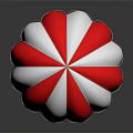 Fun Colorful Red And White Striped Hot Air Balloon Amusement Equipment With Basket