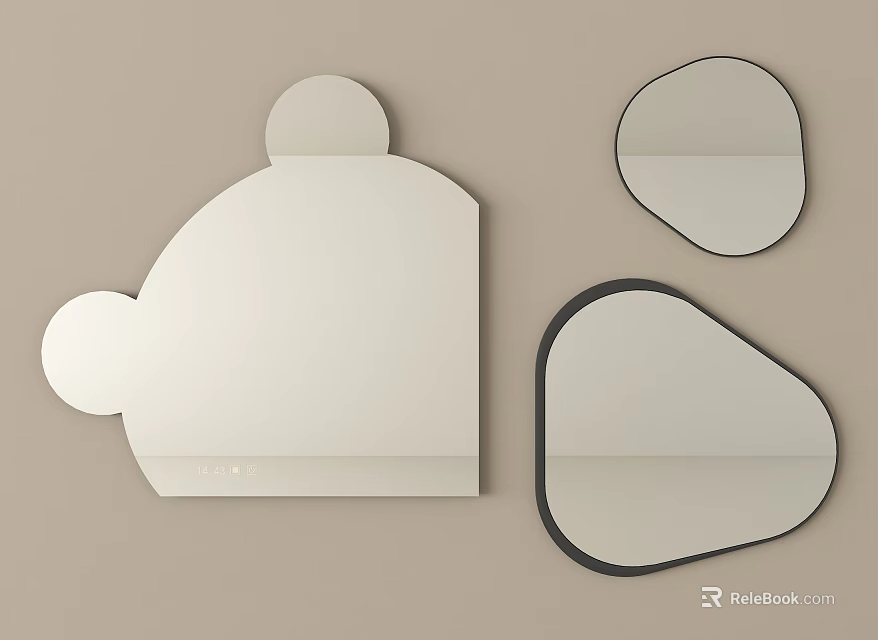 Unique Shaped Decorative Mirrors For Modern Home Wall Decor 3d model 