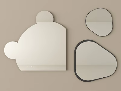 Unique Shaped Decorative Mirrors For Modern Home Wall Decor 3d model