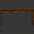 Rustic Wooden Table With Plank Top And Sturdy Legs For Home Decor