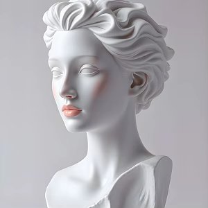 modern girl plaster carving 3d model