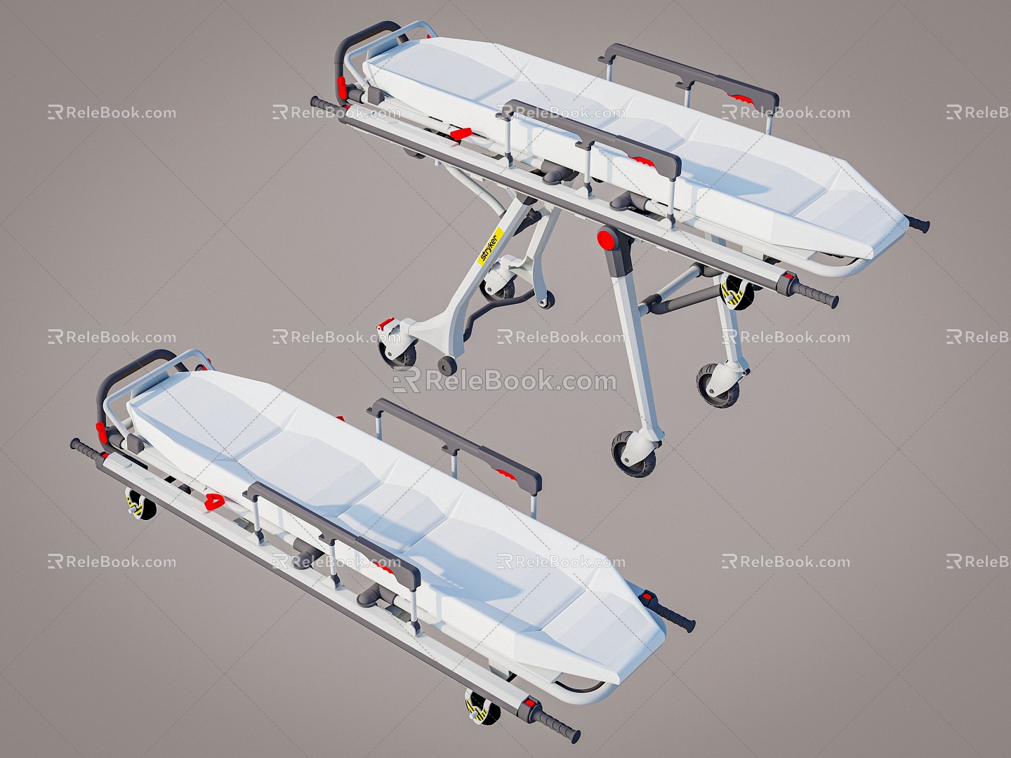 Stretcher Medical Equipment First Aid Stretcher First Aid Equipment Ambulance Stretcher Vehicle Medical Equipment 3d model