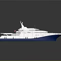 Luxury Yacht With Helicopter Pad And Modern Design