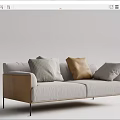 Modern double sofa 3d model