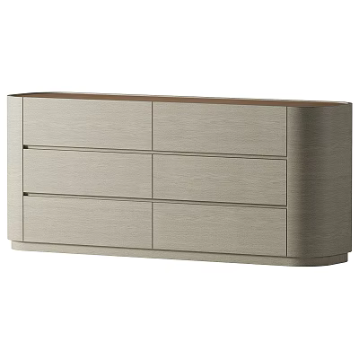 Modern Entryway Side Cabinet With Wooden Storage Drawers And Smooth Surface 3d model