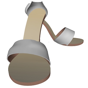 Modern high-heeled shoes 3d model