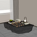 Middle Ancient Style Marble Coffee Table 3d model