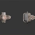 Metal Mechanical Equipment Parts With Bolts Springs And Textured Structure