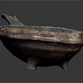 Handmade Ceramic Bowl With Rustic Texture Three Legged Base And Vintage Design