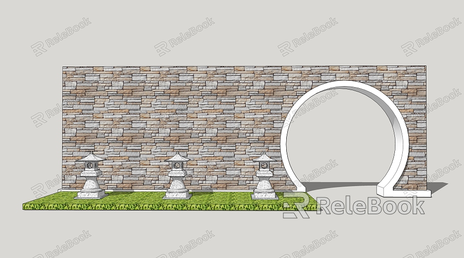 Chinese style landscape wall model