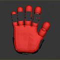 Comfortable Red Daily Use Glove With Stylish Black Straps For Home Activities