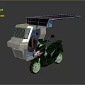 Solar Powered Three Wheeled Motorcycle Featuring Cabin And Roof Panel