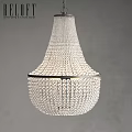 Modern Crystal Chandelier With Elegant Beaded Pendant Design For Interior Decor