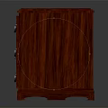 Traditional Wooden Entryway Console Cabinet With Drawer Storage And Carved Door Details