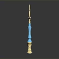 Mickey Mouse Ears Magnifying Glass With Blue Body And Golden Stand Accents