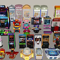 Assorted Mini Toy Vending Machines Arcade Games And Colorful Small Toys