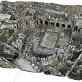 ancient building ruins ancient building excavation ruins archeological building archaeological site 3d model