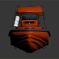 Red Inflatable Boat With Canopy Seats And Modern Recreational Design Structure