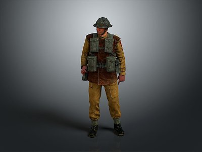 Modern Military Special Forces Soldier 3d model