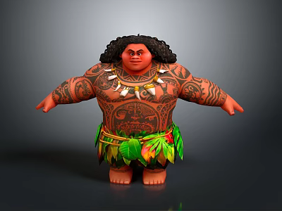 Savage Little Savage Primitive Tribe Monster Cartoon Monster Cartoon Monster 3d model