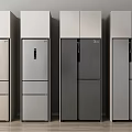 Modern Kitchen Refrigerators In Different Styles And Various Color Designs 3d model