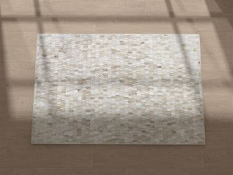 Modern Square Carpet Cowhide Carpet 3d model