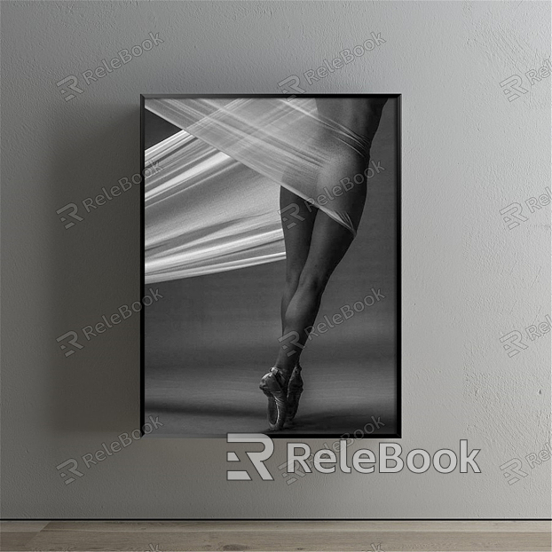 Modern Figure Painting Simple Black and White Study Figure Leg Decorative Painting model