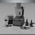 Ninja Food Processor With Multiple Blades Attachments And Lid For Kitchen Use 3d model
