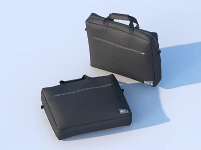 Black Handbags For Daily Use With Practical Design And Comfortable Handles 3d model