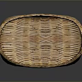 Handwoven Wicker Storage Basket For Household Use With Sturdy Handles And Decorative Design
