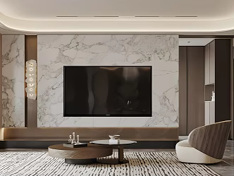 Modern Italian Background Wall Hanging TV Wall Stone Background Wall Living Room Background Wall Light Luxury Italian Living Room TV Background Wall 3d model
