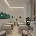Modern Meitu Shi Specialty Store Interior Featuring Marble Reception Counter Display Shelves And Paint Products
