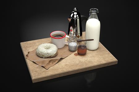 Modern Food Kitchen Supplies Food 3d model