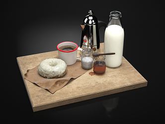 Modern Food Kitchen Supplies Food 3d model