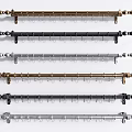 Curtain Accessories Durable Decorative Rods With Metal Hooks In Various Colors