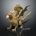 Detailed 3D Model Of Mythical Flying Dragon With Scaly Body And Large Wings