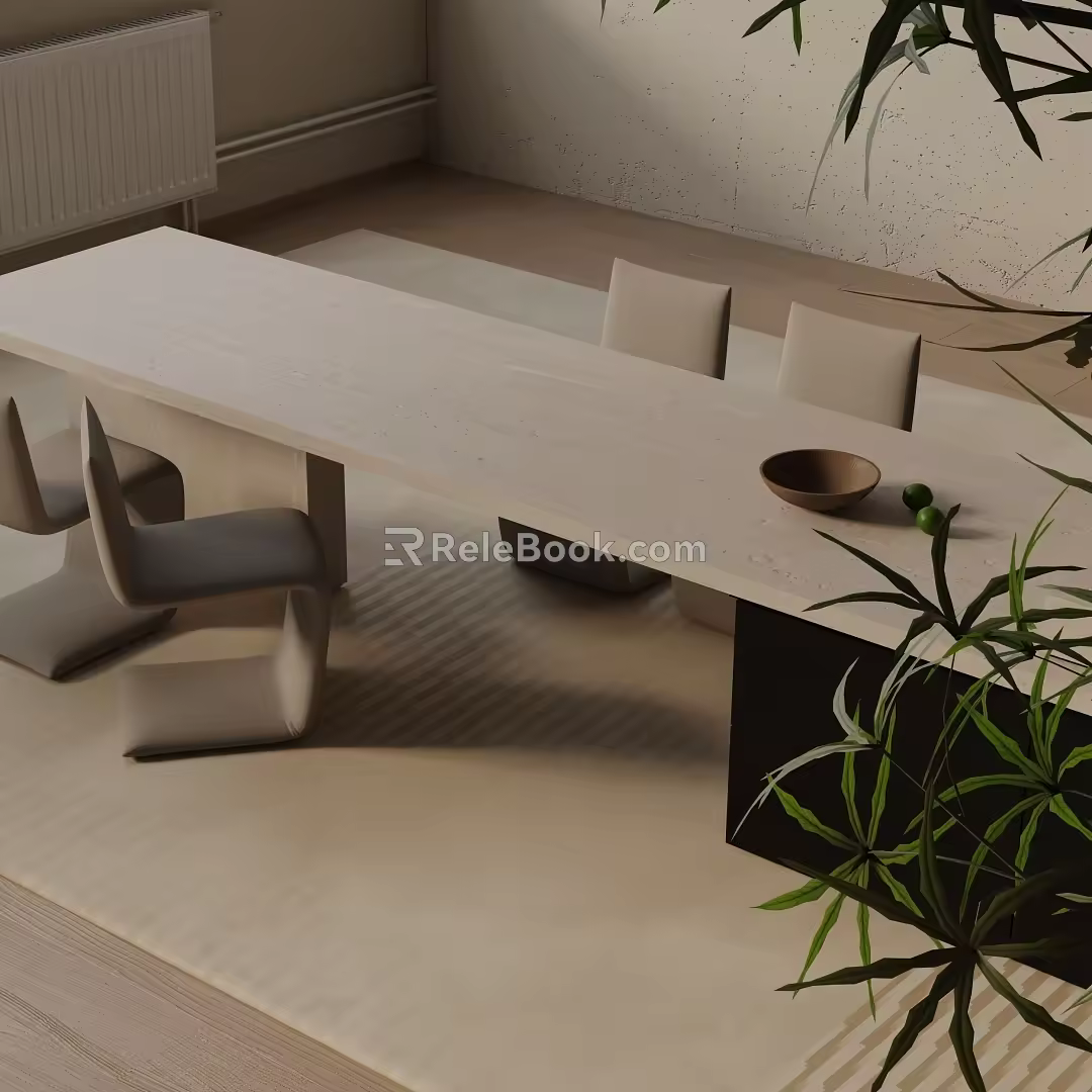 Modern table combination 3d model