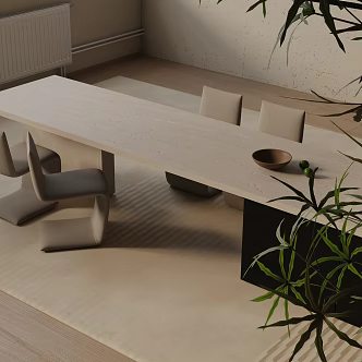 Modern table combination 3d model
