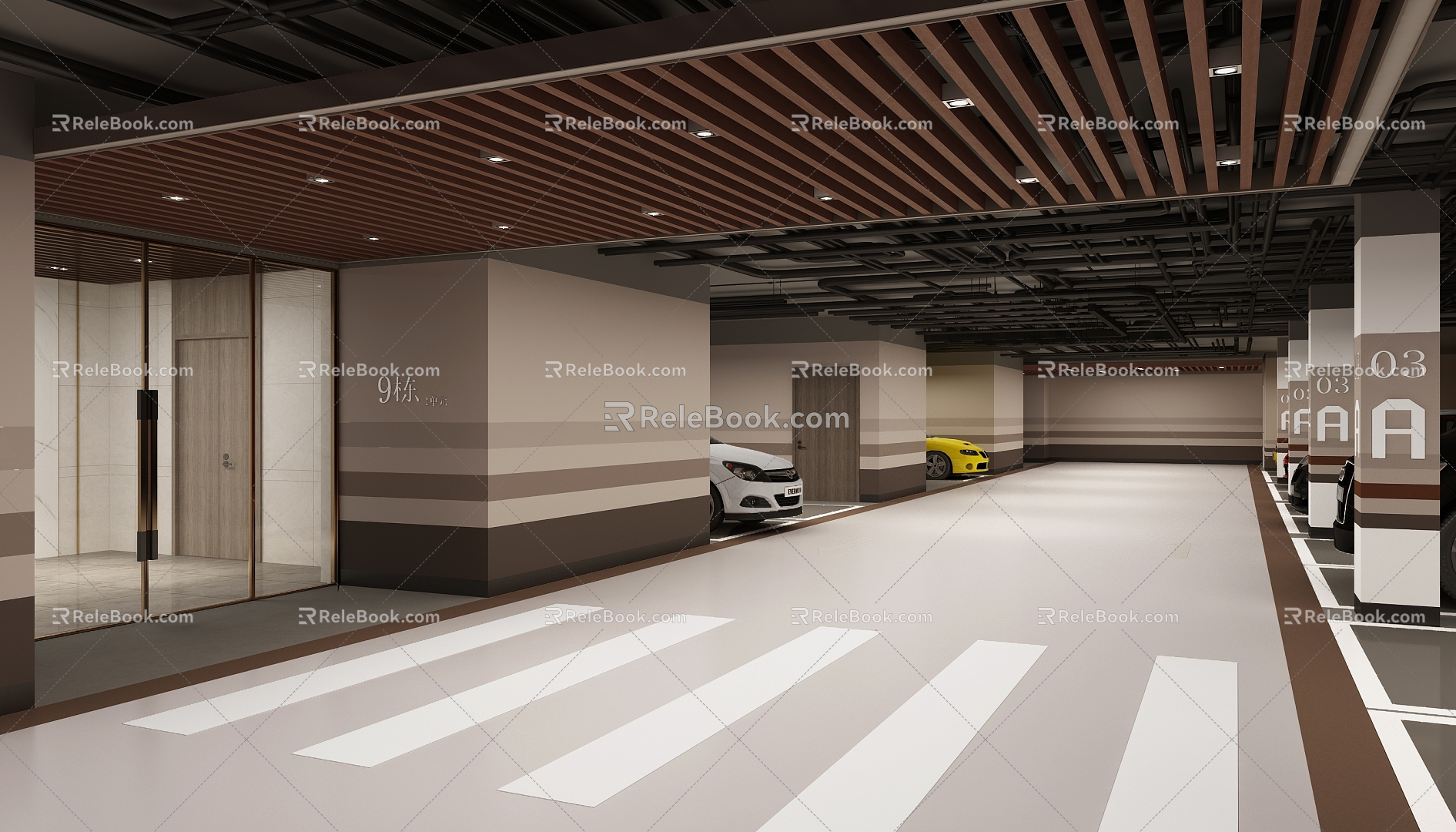 Underground parking 3d model