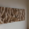 Modern Wooden Background Wall With Wavy Texture For Home Interior Design