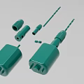 Green Industrial Equipment Base Units Drill Bits And Connector Parts