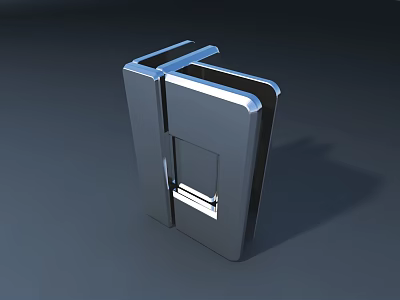 Sleek Metallic Clip Design for Office Document Organization with Modern Finish 3d model