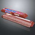 Two Snickers Chocolate Bars With Brown Wrapper And Marathon Brand Logo Design