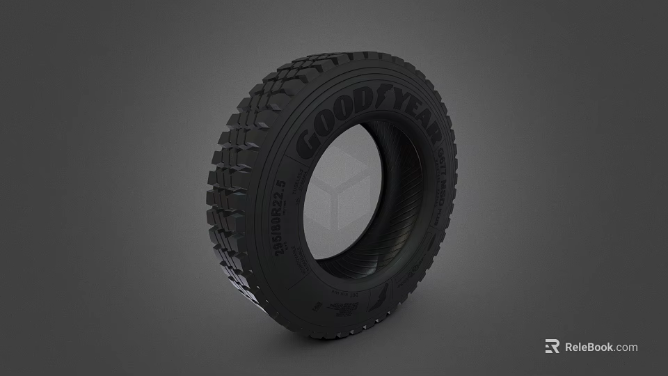 Goodyear Tire With 28575R16 Size And Aggressive Tread Pattern Design 3d model 