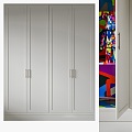 Modern entrance wardrobe 3d model