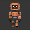 Robot Robot Assistant Small Robot Robot Butler Robot Butler Figure Game Figure 3d model