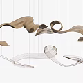 Modern Special-Shaped Chandelier Simple Wooden Art Ceiling Decorative Modeling 3d model