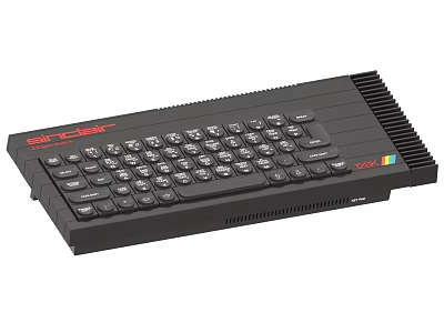 Retro ZX Spectrum Home Computer With Black Keyboard Classic Vintage Design 3d model