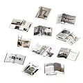 Modern Book Ornaments Magazine Desktop Ornaments Books 3d model