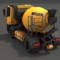 Yellow Concrete Mixer Truck Functional Design With Ladder Structure For Construction